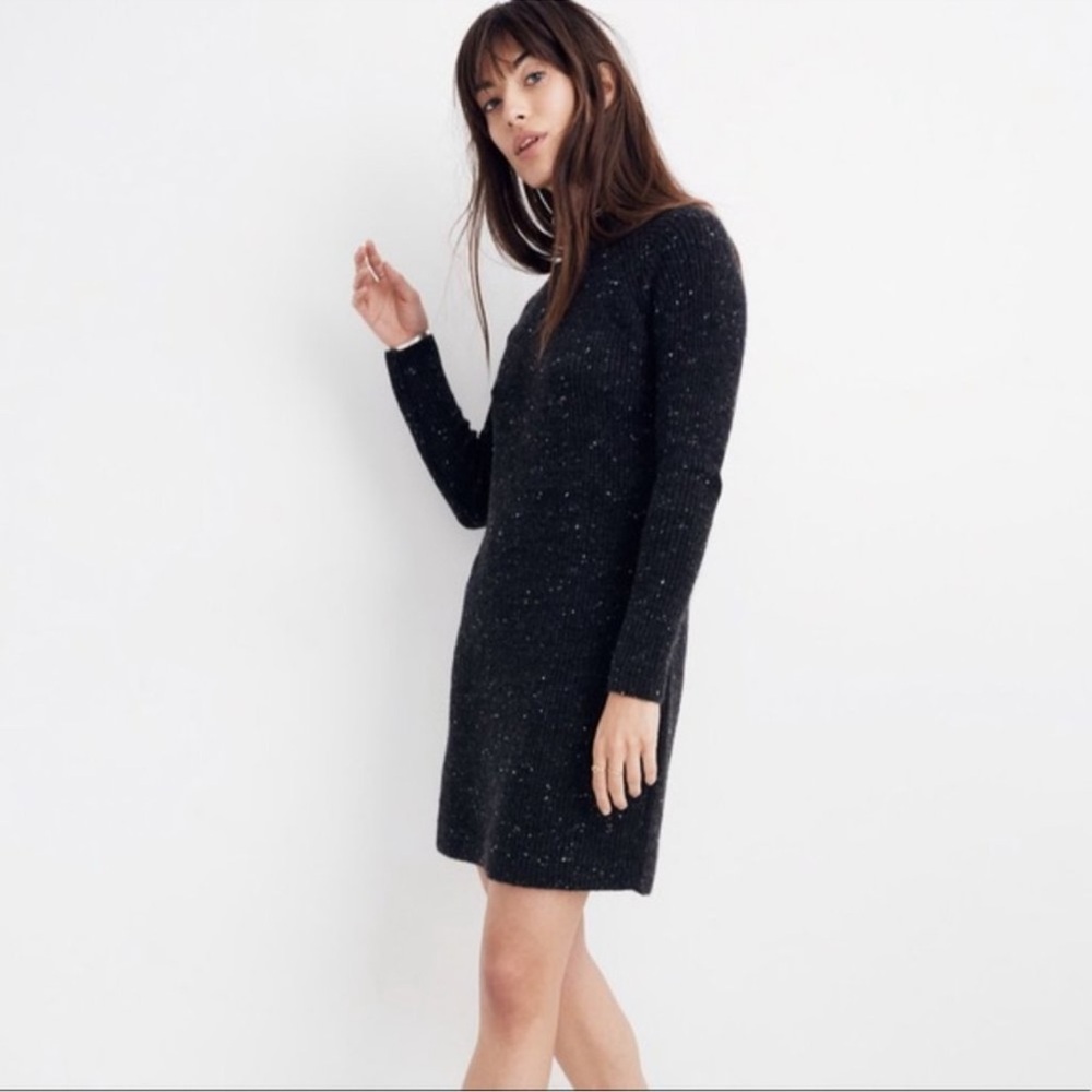 Madewell Donegal Northfield Mockneck Sweater Dress XXS Mini Long Sleeve Wool